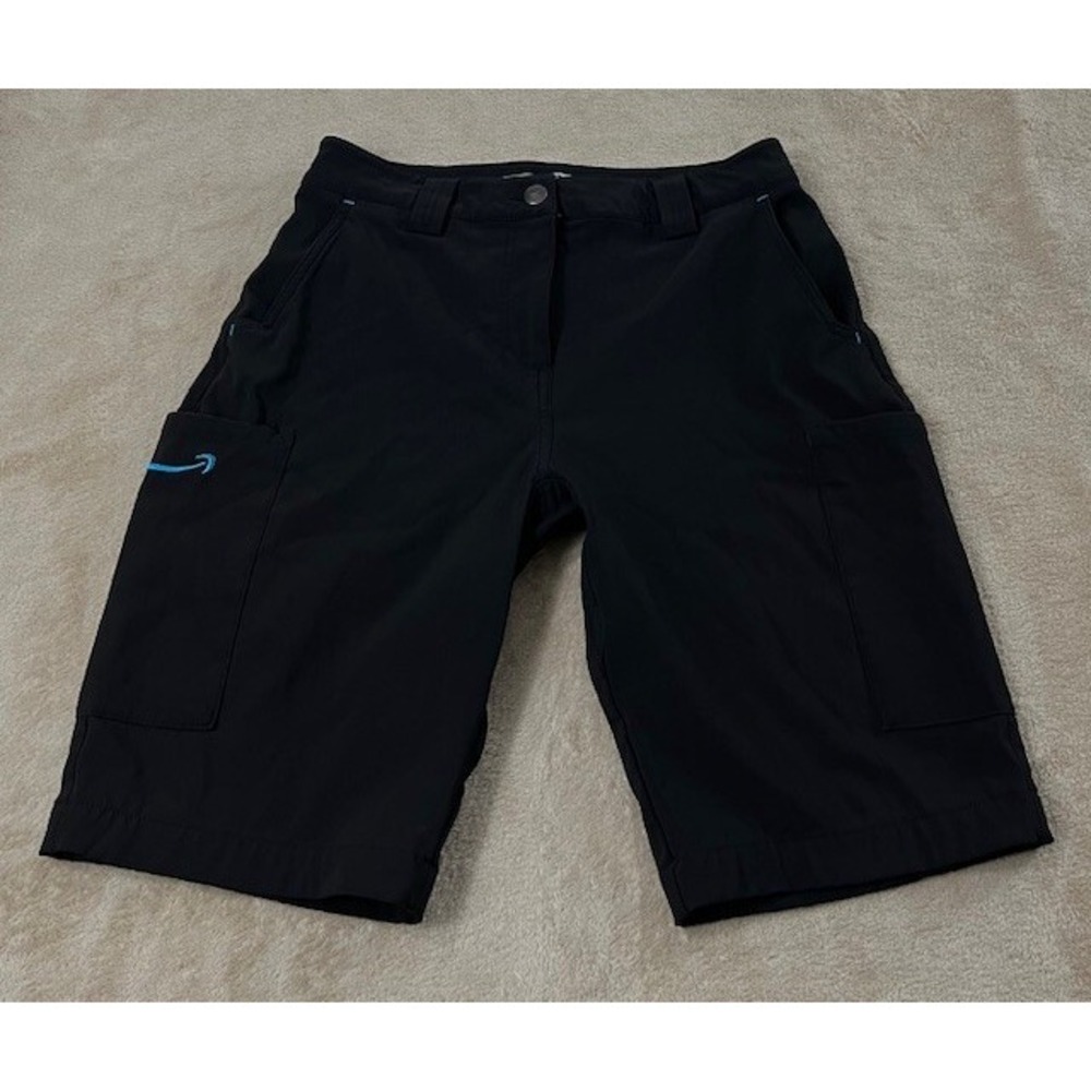 Amazon Luly Yang Cargo‎ shorts Women's size small Black Workwear 10" EUC